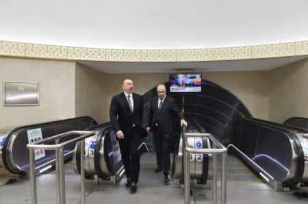 Metronun “Sahil” stansiyası istifadəyə verildi 