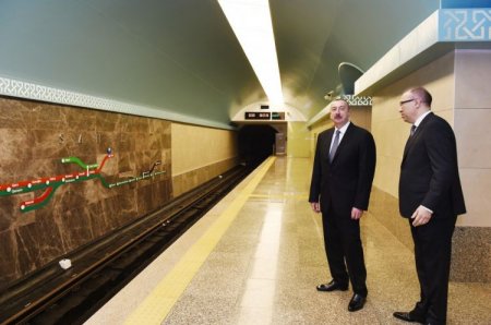 Metronun “Sahil” stansiyası istifadəyə verildi 