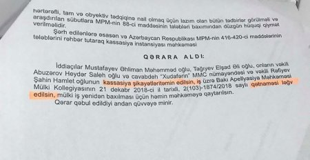 Ali Məhkəmə hakimindən şok: qərar elan etdi,
