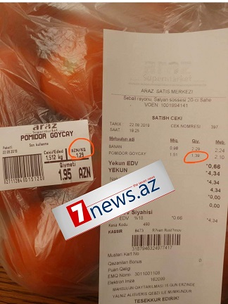 "Araz” marketlər şəbəkəsində fırıldaq: - 