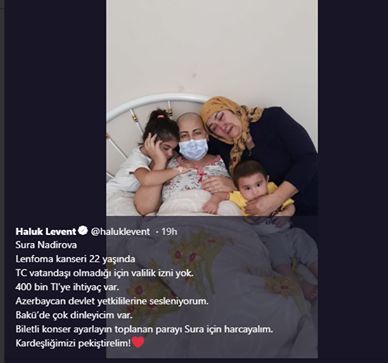Türkiyəli müğənni azərbaycanlı qız üçün çağırış etdi - Türkiyəli müğənni azərbaycanlı qız üçün çağırış etdi -