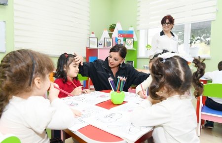 Birinci vitse-prezident Nərimanovdakı 64 saylı körpələr evi-uşaq bağçasında olub