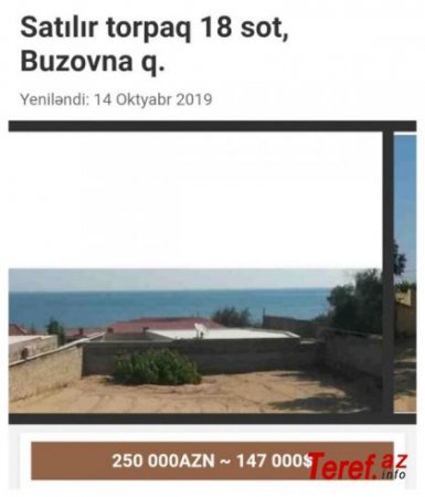 Millət vəkili Bakıda 1.4 milyona torpaq satır? -