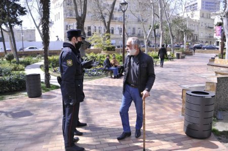Bakıda polis karantin rejimini pozanları cərimələməyə başladı