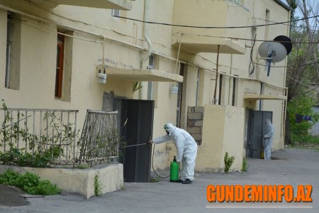 Tərtərdə dezinfeksiya tədbirləri davam etdirilir - 