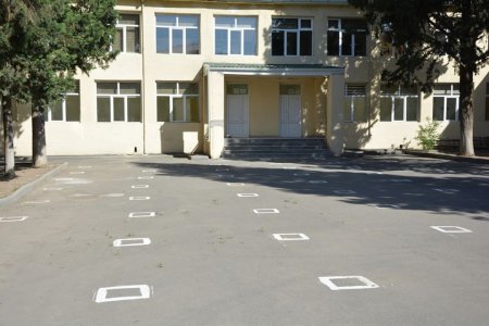 Tərtərdə imtahan binaları dezinfeksiya olunur - 