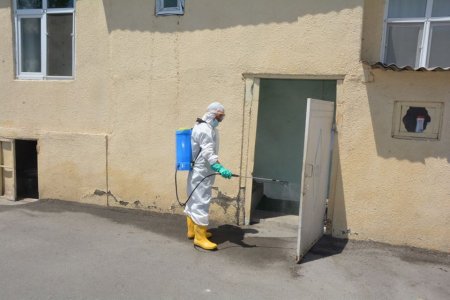 Tərtərdə dezinfeksiya tədbirləri davam etdirilib - 