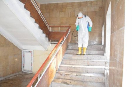 Tərtər rayonunda inzibati binalarda dezinfeksiya işləri davam etdirilir