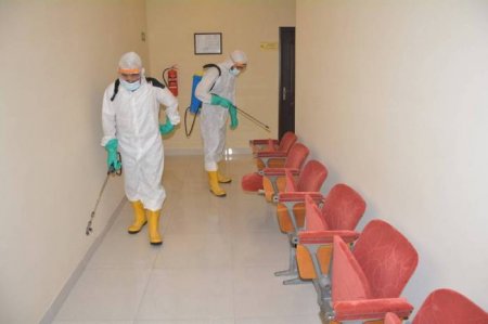 Tərtər rayonunda inzibati binalarda dezinfeksiya işləri davam etdirilir