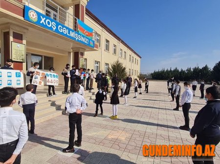 Polis əməkdaşları "Uşaqları qoruyaq"adlı maarifləndirici tədbir keçirib
