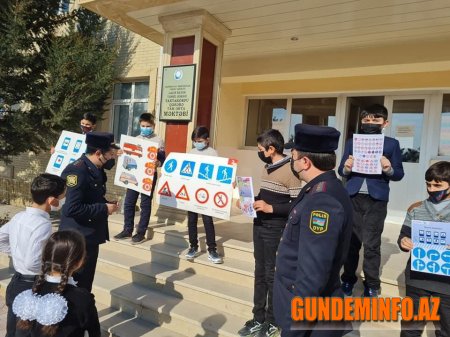 Polis əməkdaşları "Uşaqları qoruyaq"adlı maarifləndirici tədbir keçirib