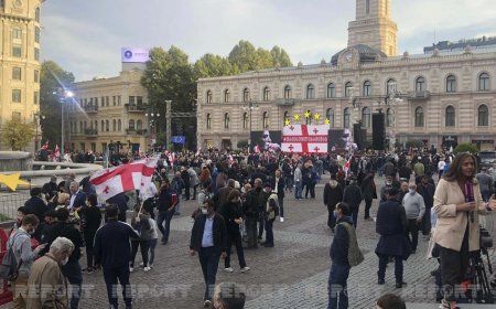 Tbilisidə Saakaşvilinin tərəfdarları mitinqə toplaşır