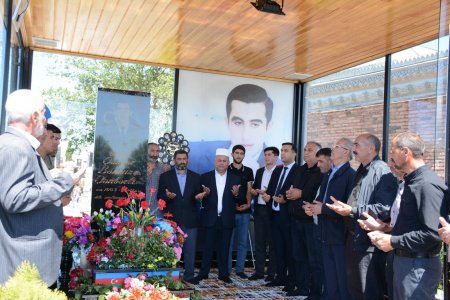 Tərtərdə Vətən müharibəsi şəhidi Qənbərli Qənbərin il mərasimi keçirilib