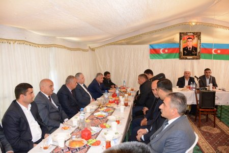 Tərtərdə Vətən müharibəsi şəhidi Qənbərli Qənbərin il mərasimi keçirilib
