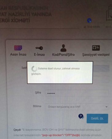 Azərbaycanda onlayn vergi sistemi çökdü - Azərbaycanda onlayn vergi sistemi çökdü -