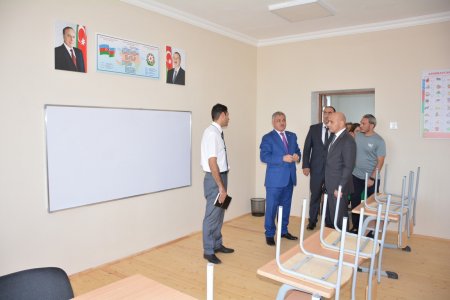 İcra başçısı Xoruzlu kəndində tikilən yeni məktəb binasına baş çəkib 