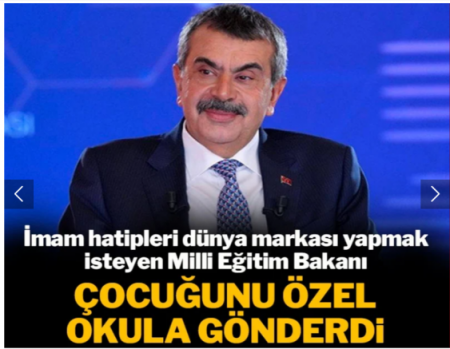 “İmam Hatip məktəblərini qlobal brend edəcəyik” deyən nazir 