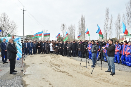 Sabirabadda 18 kəndə içməli su verildi - Sabirabadda 18 kəndə içməli su verildi -
