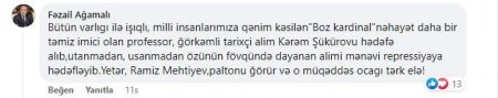 “Yetər, Ramiz Mehdiyev, paltonu götür və o müqəddəs ocağı tərk elə!”