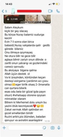 "Whatsapp" nömrəsinə belə mesaj gələnlərin diqqətinə - 