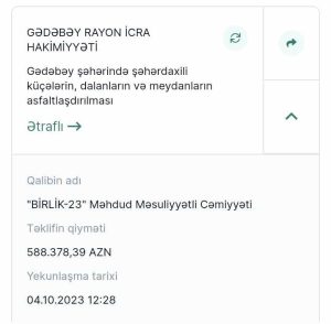 İcra Hakimiyyətinin yarım milyonluq tenderində maxinasiya – 