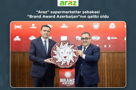  ﻿ "Araz" supermarketlər şəbəkəsi 7-ci “Brand Award Azerbaijan”nın qalibi olub