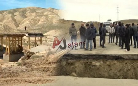 Bakıda körpü uçdu, yol BAĞLANDI -