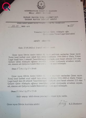 “Etibar Pirverdiyevin qaynı saxta sənədlə torpağımızı satıb...”